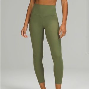 NWT Lululemon Align HR Pant 25” - Green Twill Size 4